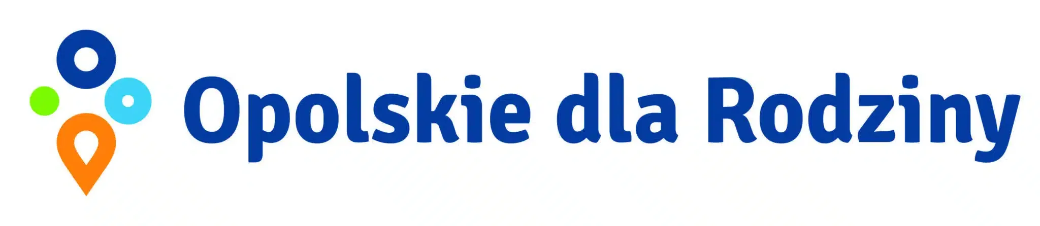 Opolskie for Family initiative logo with colorful location pin icons