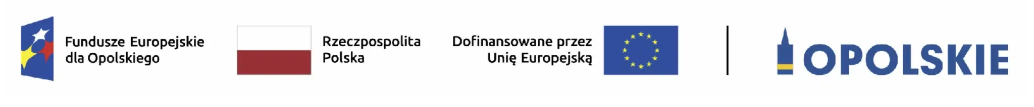 European Funds for Opolskie Region, Republic of Poland, Co-financed by the European Union, Opolskie Voivodeship logos